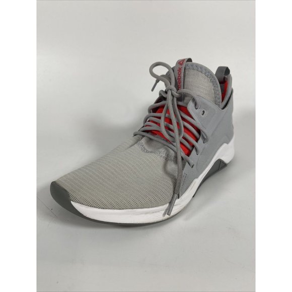 Reebok Mens CN6613 Canvas Low Top Lace Up Fashion Sneakers Size 7 Grey/Neon Red - Picture 8 of 15